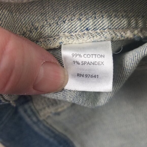 J.Jill Denim Trucker Vest Women L Cotton Blend Wash Blue Distress Pockets - Picture 10 of 13